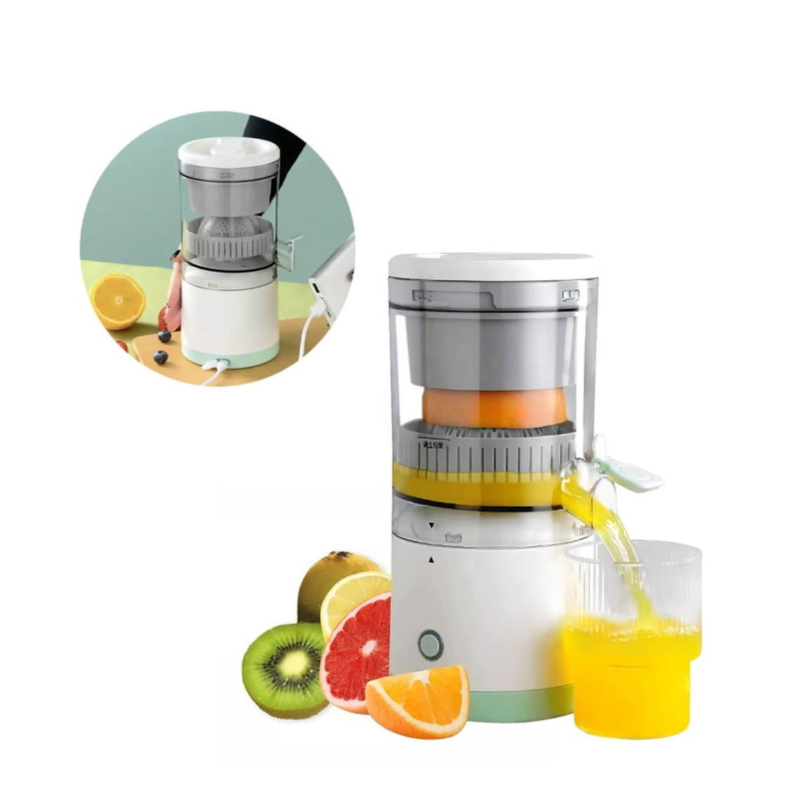 400ml) USB Orangen Saft Presse Zitronen Entsafter