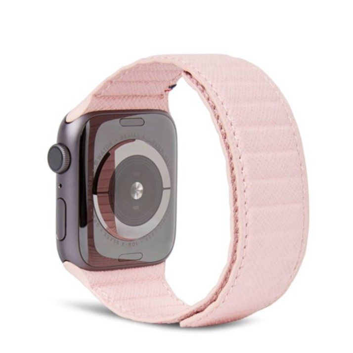 Image of Decoded - Magnet Strap Lite Apple Watch (41/40/38 mm) Echtleder Armband (D20AWS40TSL1RSP) - Rosa bei Apfelkiste.ch