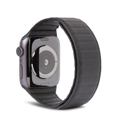 Image of Decoded - Magnet Strap Lite Apple Watch (41/40/38 mm) Echtleder Armband (D20AWS40TSL1RB) - Schwarz bei Apfelkiste.ch