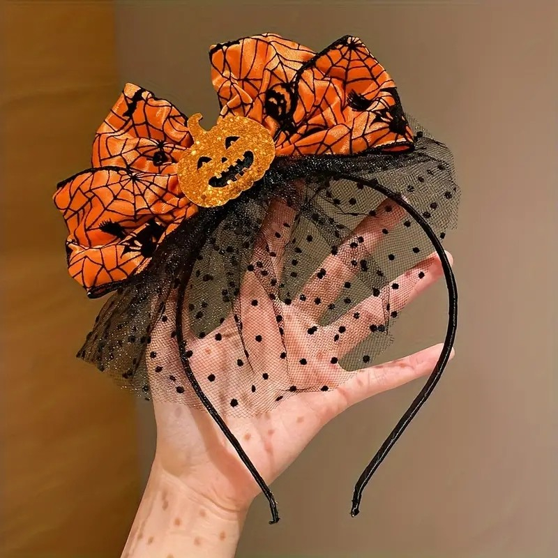 Kürbis Stirnband Halloween - Plüsch Haarreif Kostümzubehör