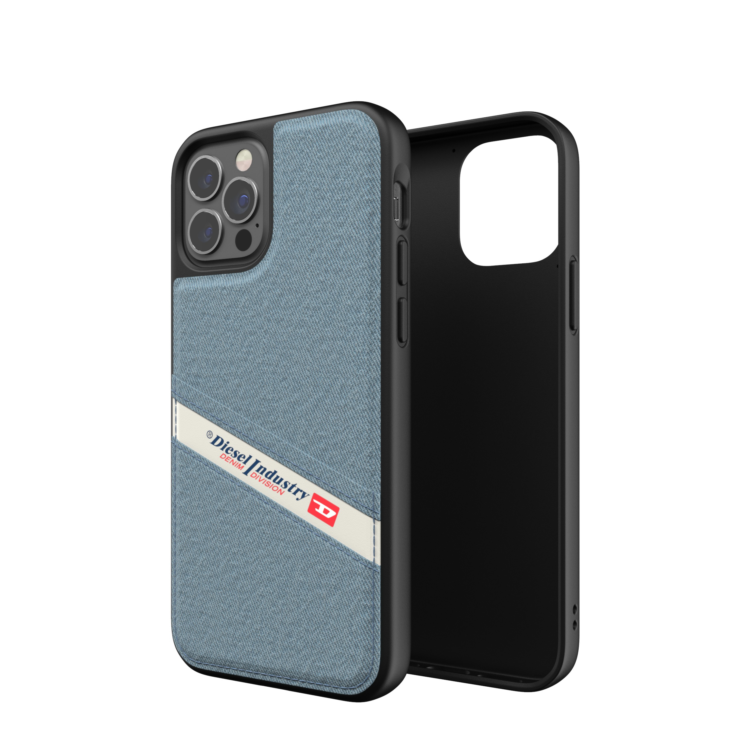 Image of Diesel - iPhone 12 / iPhone 12 Pro Hardcase Hülle Moulded Case Denim (42546) - Blau / Schwarz bei Apfelkiste.ch