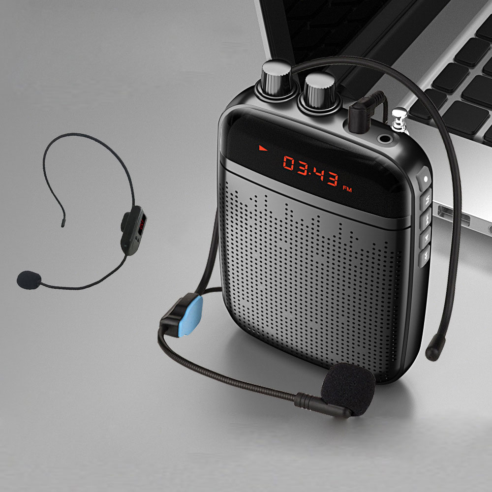 Image of Digitaler Sprach Verstärker Tragbarer Voice Recorder mit Mikrofon / 3.5mm Klinken Anschluss / Micro SD Kartenslot - Schwarz bei Apfelkiste.ch