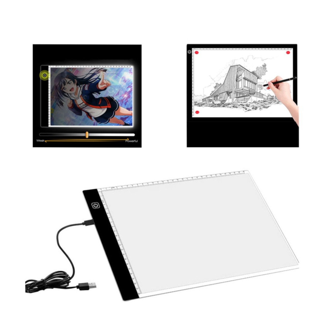 Image of Dimmbares LED Zeichenbrett A3 Hochformat Grafiktablet Lichttisch Kopiertisch + Magnete bei Apfelkiste.ch