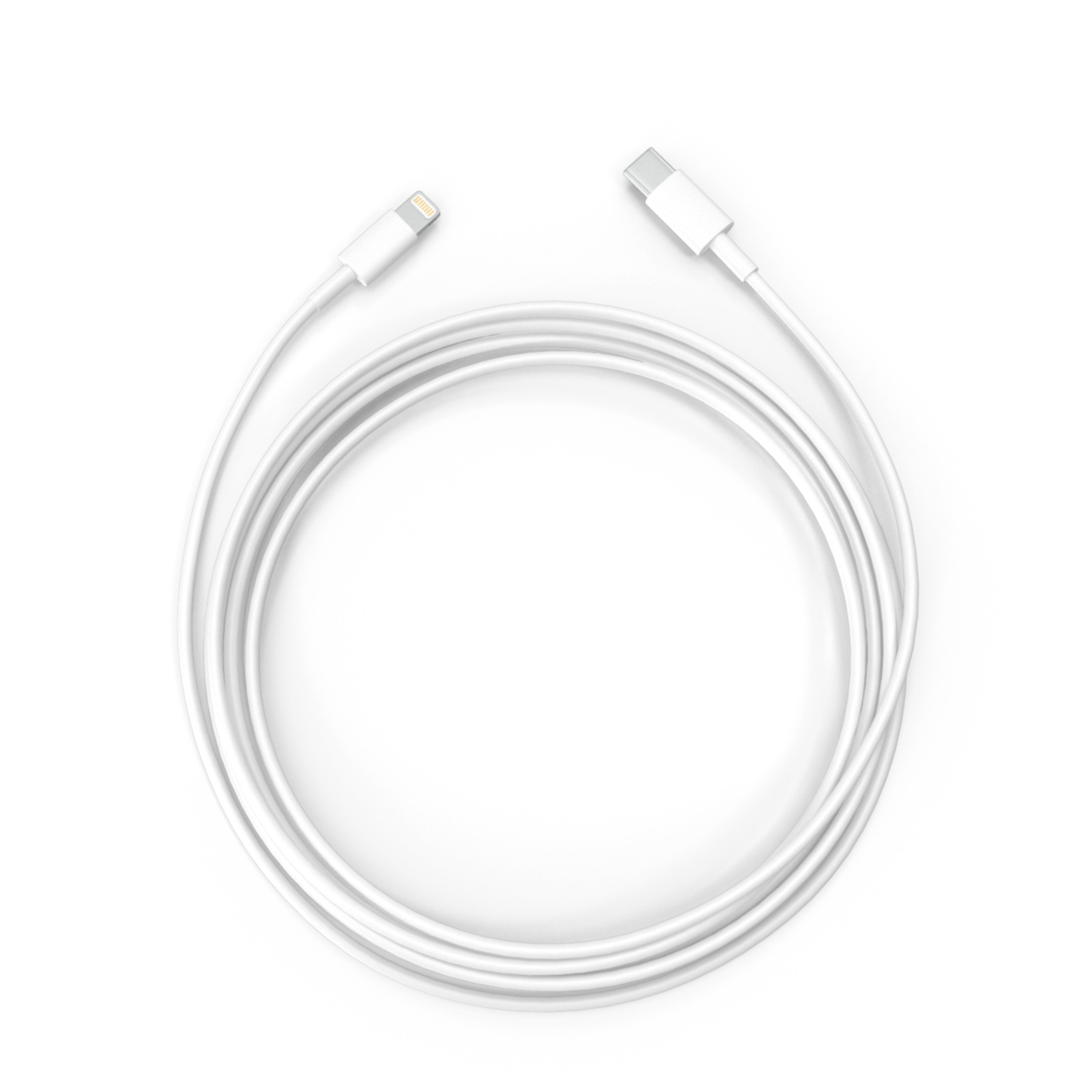 Apple Ladekabel MKQ42ZM/A, weiß, USB C auf Apple Lightning, BULK