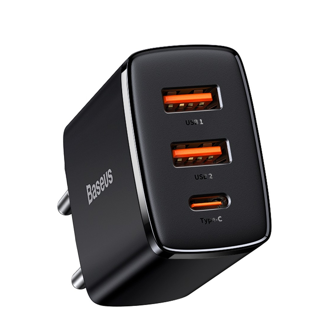 Image of Baseus - (30W) Dual USB / USB C Quick Charge QC 3.0 Ladegerät mit Power Delivery 3.0 - Schwarz bei Apfelkiste.ch