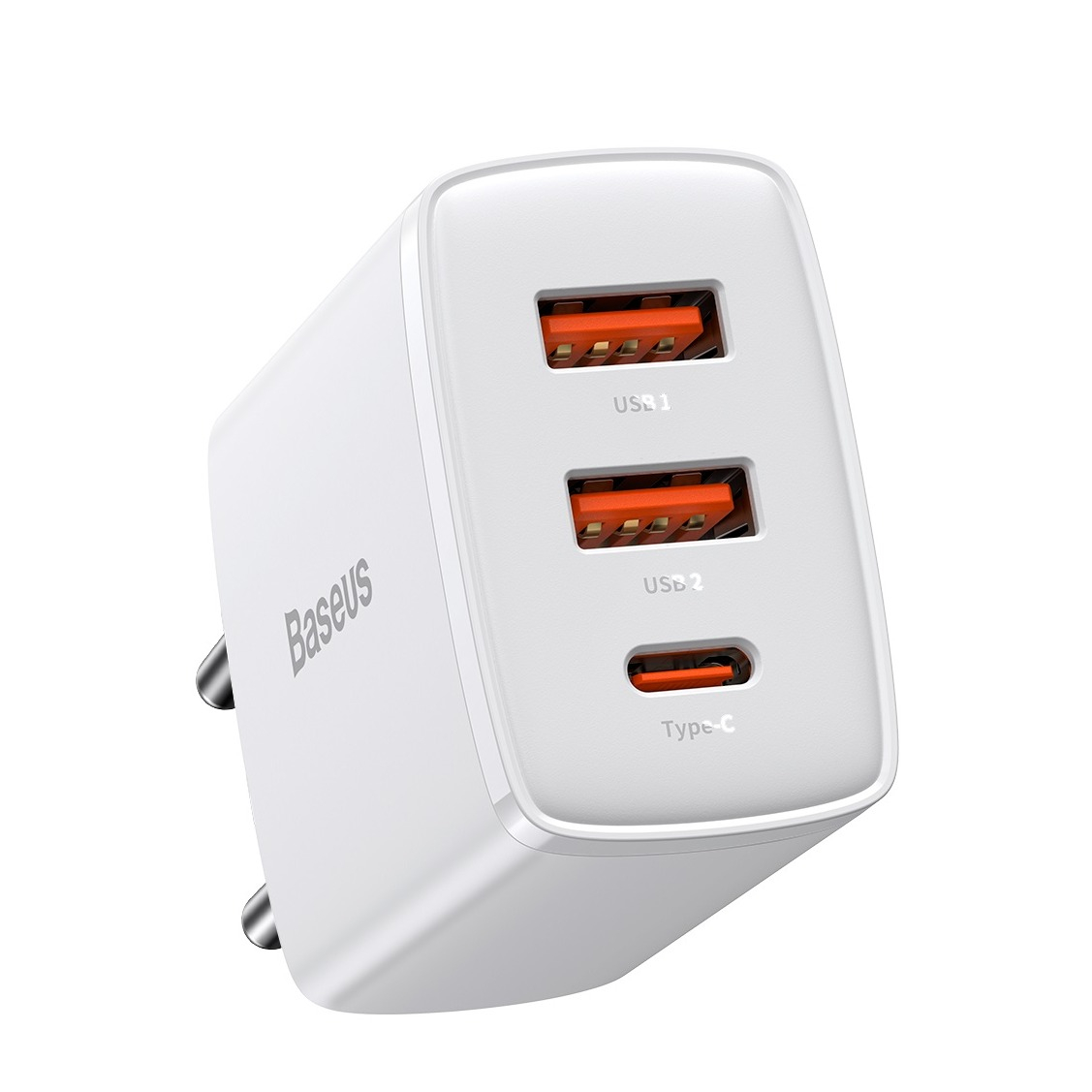 Image of Baseus - (30W) Dual USB / USB C Quick Charge QC 3.0 Ladegerät mit Power Delivery 3.0 - Weiss bei Apfelkiste.ch