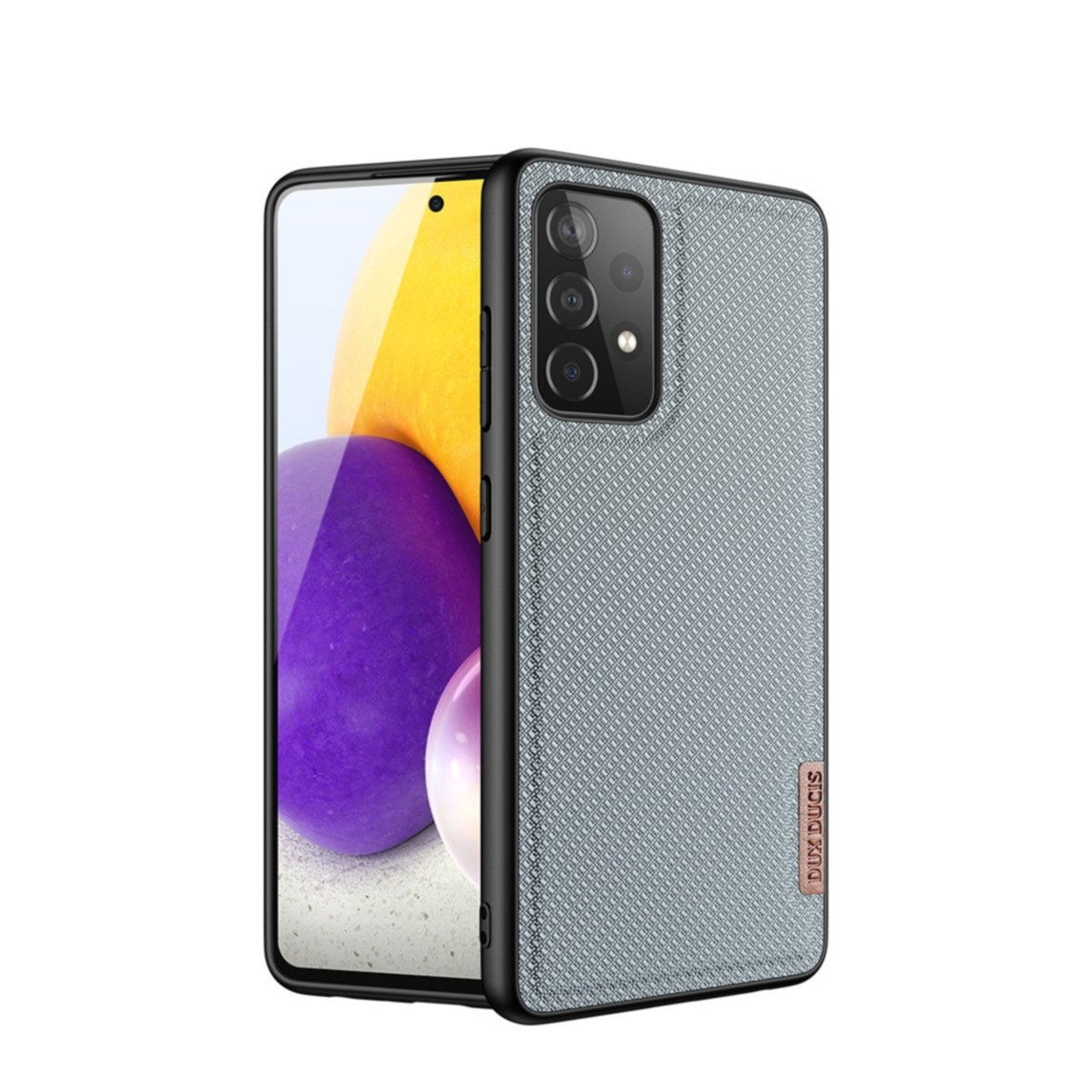 Image of Dux Ducis - Samsung Galaxy A72 / A72 5G Hybrid Hülle TPU Bumper + Nylon Rückseite - Grau / Schwarz bei Apfelkiste.ch
