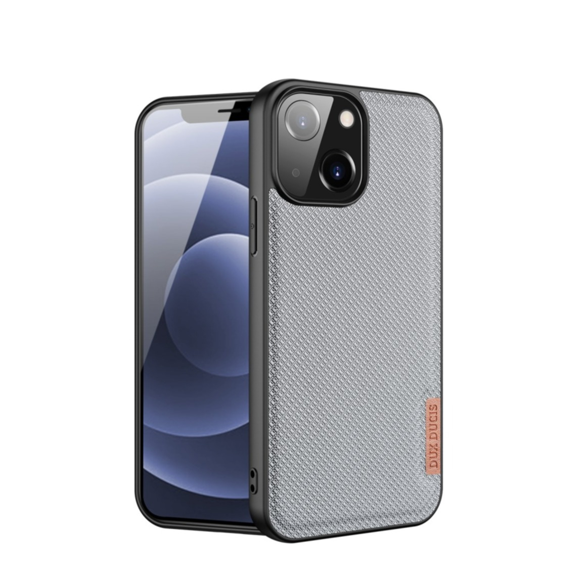 Image of Dux Ducis - iPhone 13 Hybrid Hülle TPU Bumper + Nylon Rückseite - Grau / Schwarz bei Apfelkiste.ch