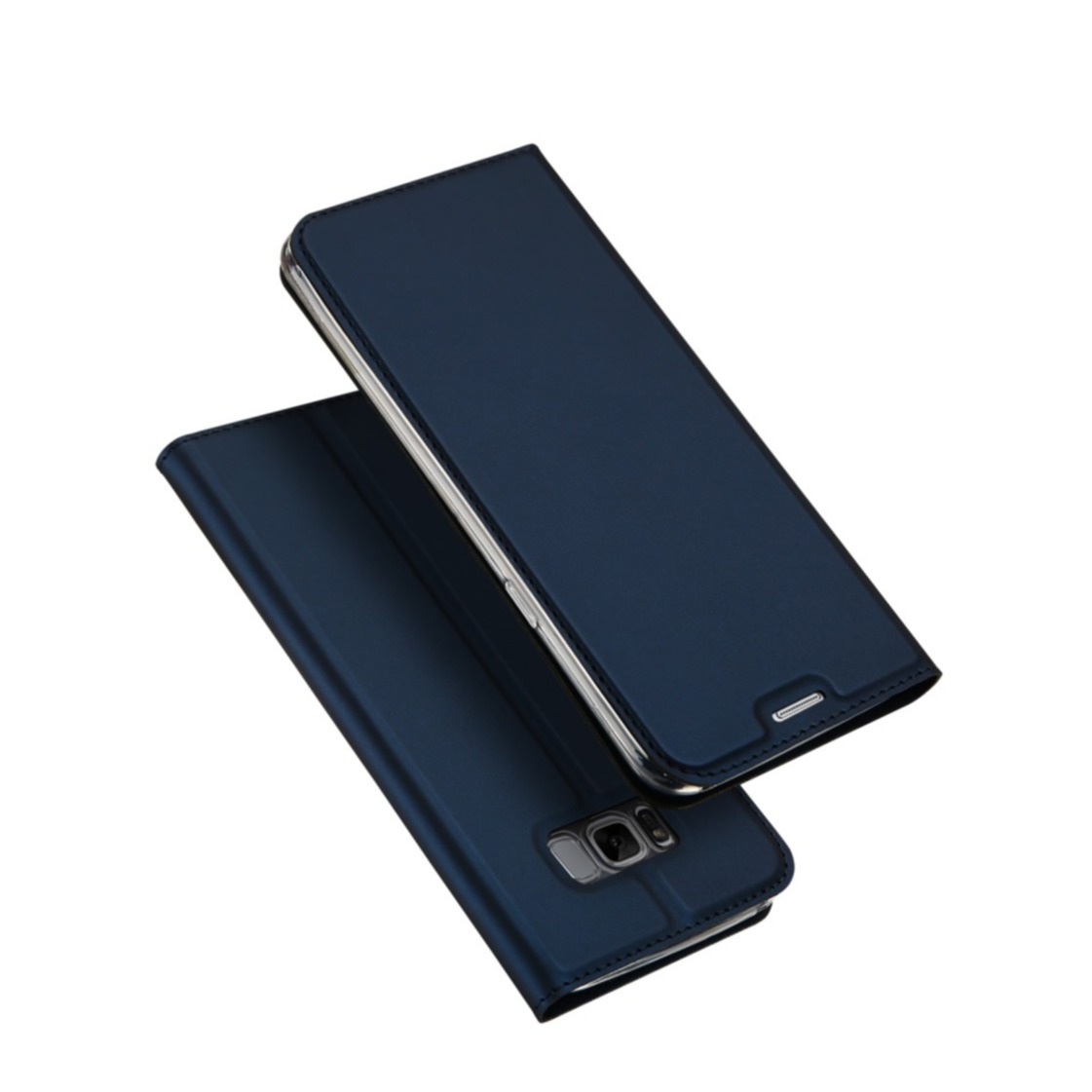 Image of Dux Ducis - Samsung Galaxy S8 Flip Wallet Cover Leder Tasche - Dunkelblau bei Apfelkiste.ch