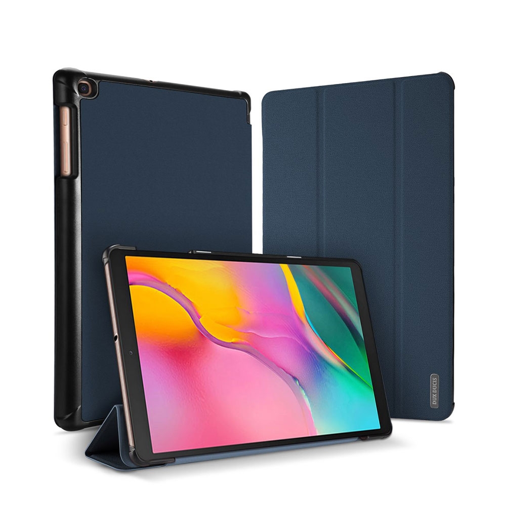 Image of Dux Ducis - Samsung Galaxy Tab A 10.1 (2019) Tasche Smart Cover Hülle Stoff Design - Dunkelblau bei Apfelkiste.ch