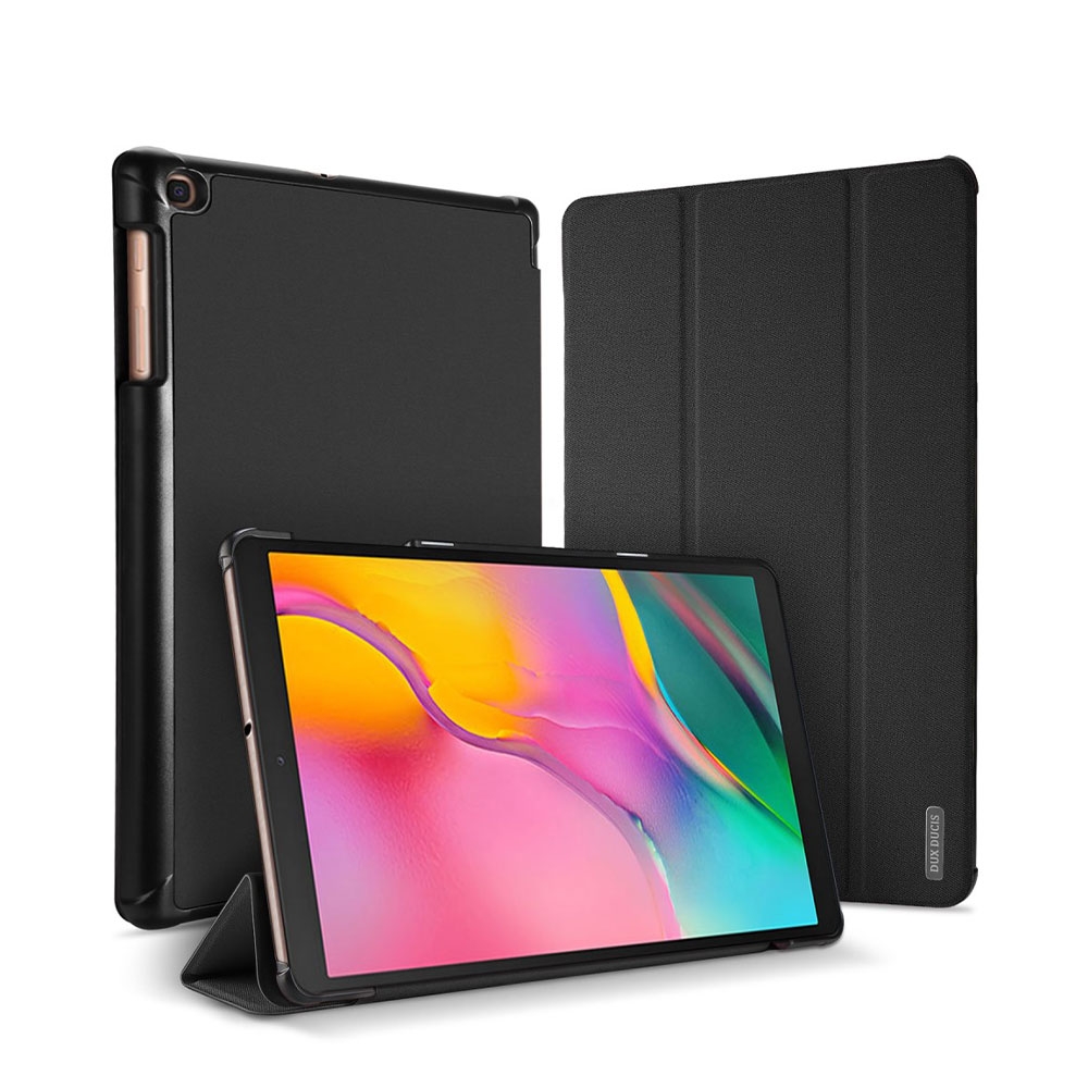 Image of Dux Ducis - Samsung Galaxy Tab A 10.1 (2019) Tasche Smart Cover Hülle Stoff Design - Schwarz bei Apfelkiste.ch