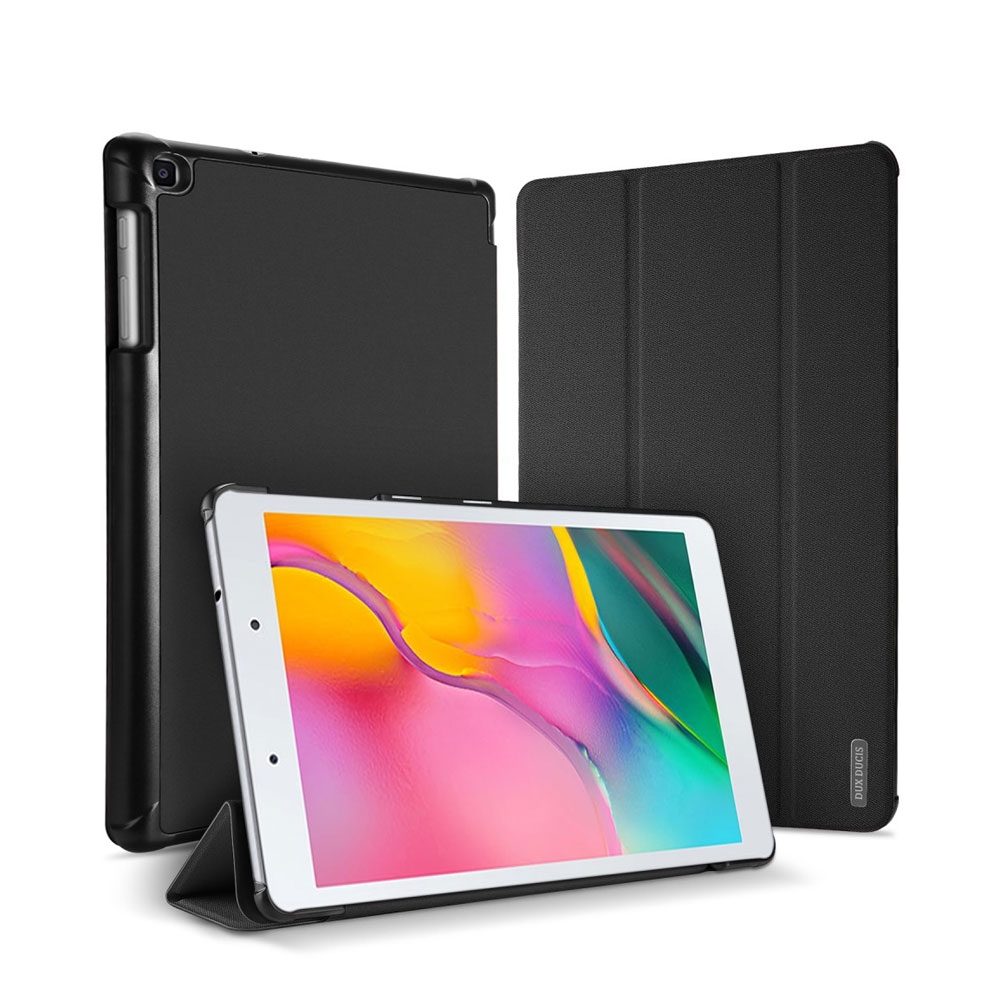 Image of Dux Ducis - Samsung Galaxy Tab A 8.0 (2019) Tasche Smart Cover Hülle Stoff Design - Schwarz bei Apfelkiste.ch