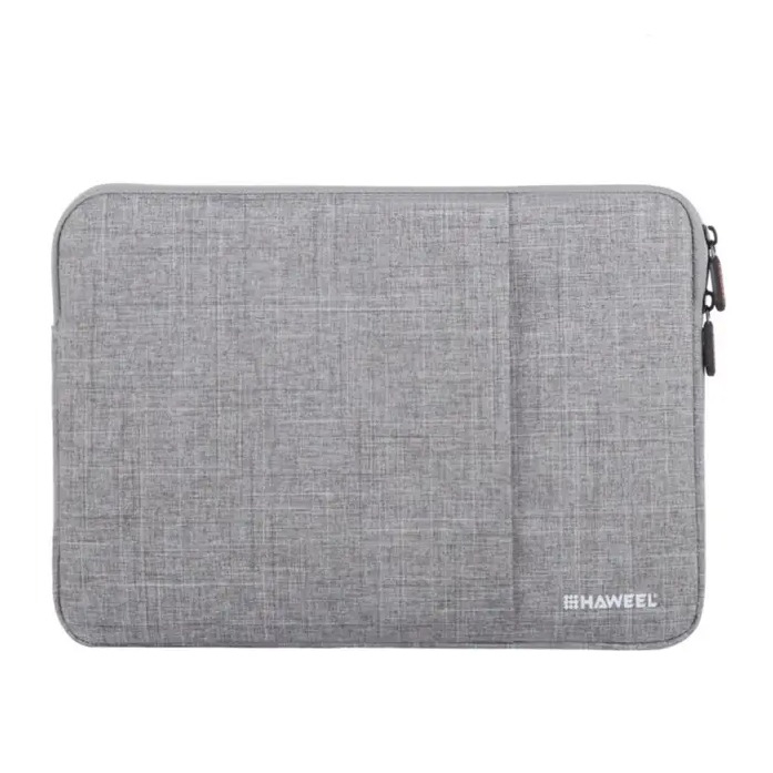 Image of Haweel - 16" / 15" Notebooktasche Schutzhülle Sleeve aus Oxford Material (MacBook Air/Pro) - Grau bei Apfelkiste.ch