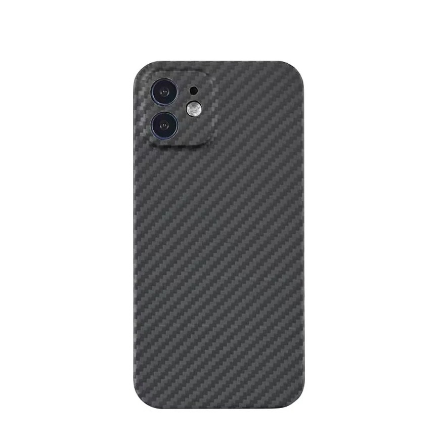 Image of iPhone 12 Kevlar Hardcase Schutzhülle Ultrathin - Schwarz bei Apfelkiste.ch