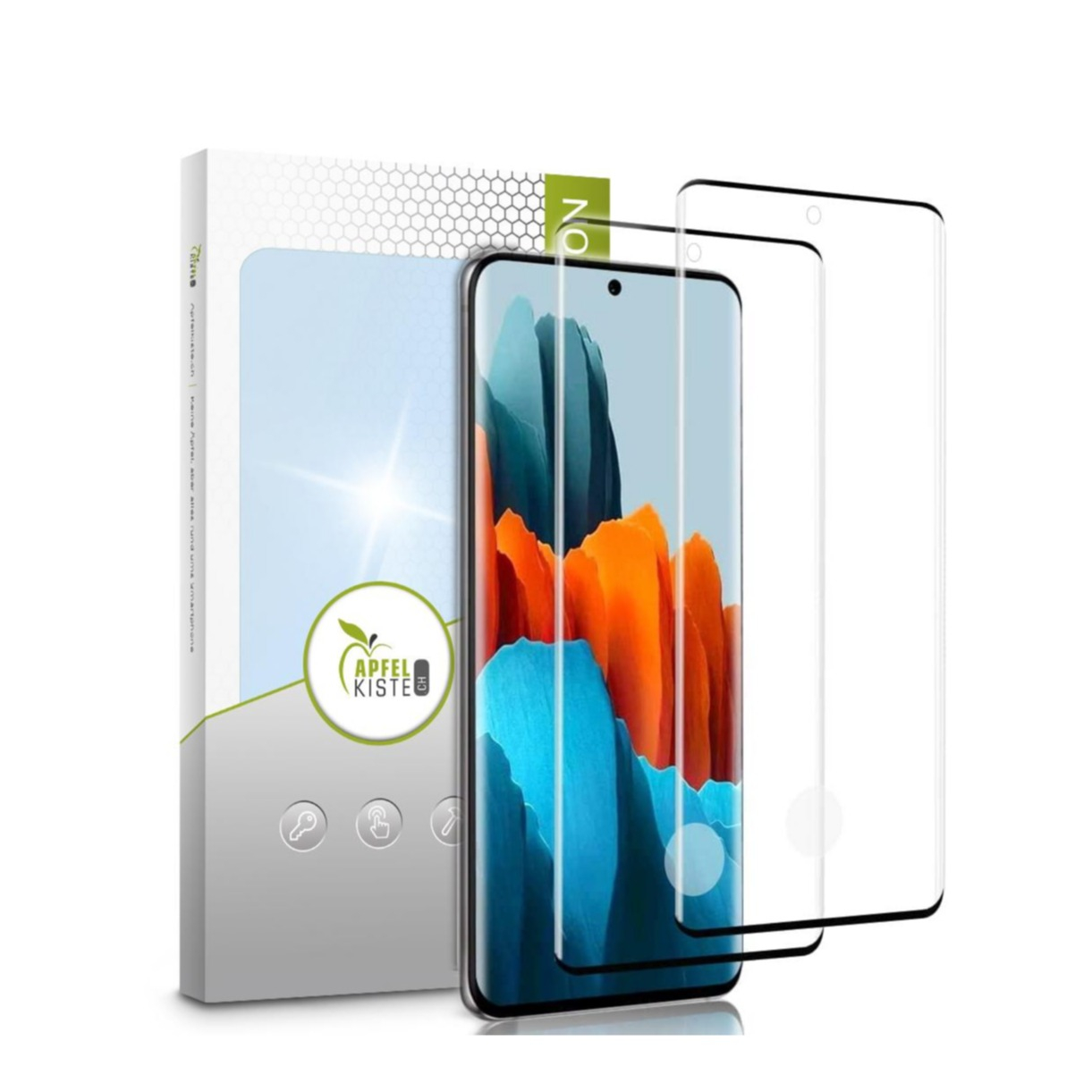 Image of Apfelkiste © - (2er Set) Samsung Galaxy S21 Ultra 5G Panzer Glas Display Case Friendly 0.3mm bei Apfelkiste.ch