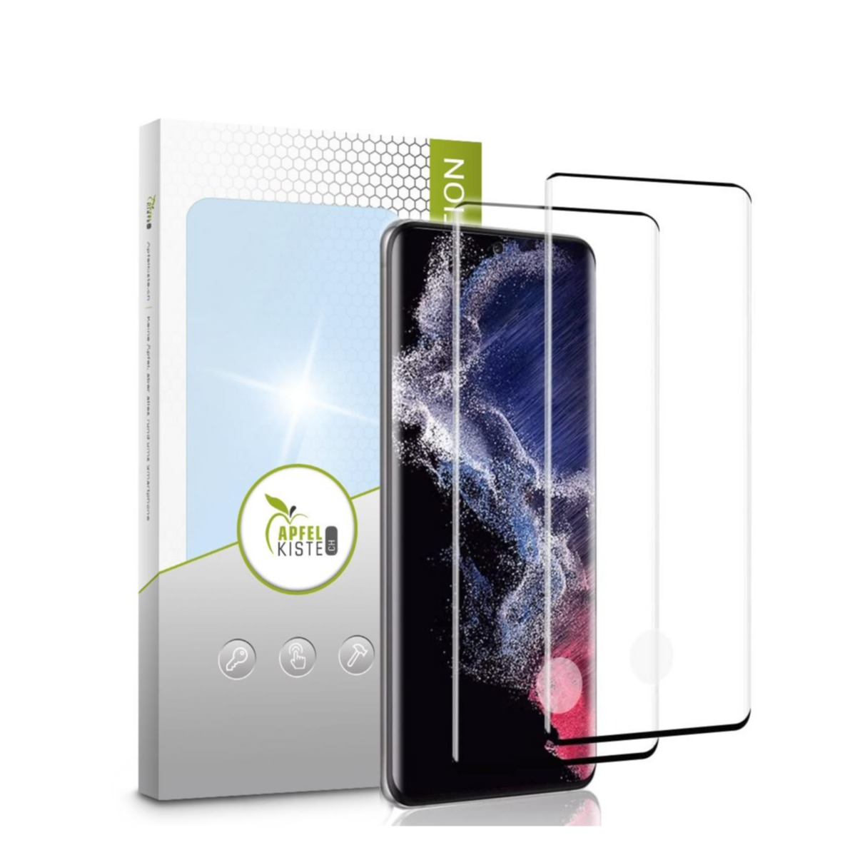 Image of Apfelkiste © - (2er Set) Samsung Galaxy S20 / S20 5G Panzer Glas Display Case Friendly 0.3mm bei Apfelkiste.ch