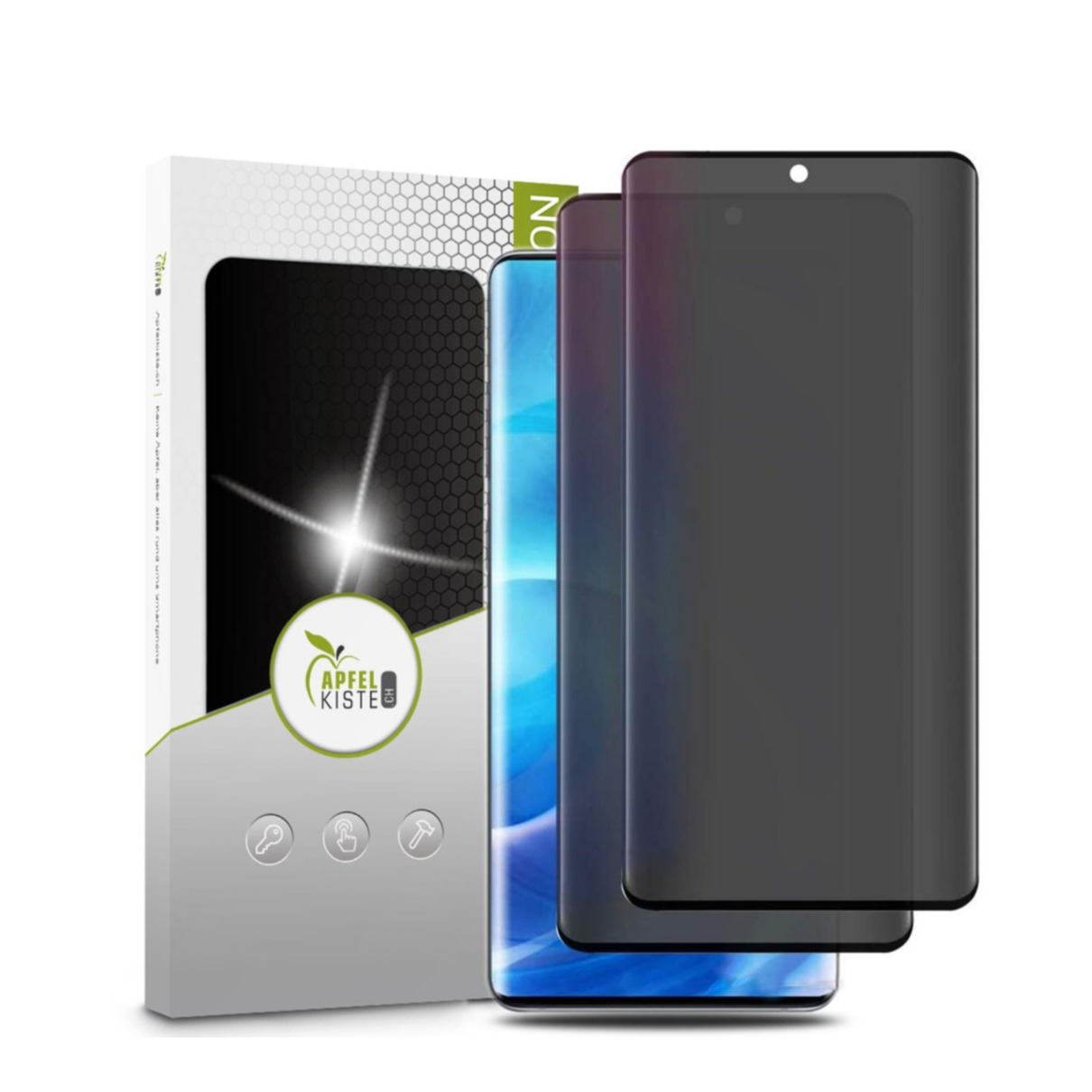 Image of Apfelkiste © - (2er Set) Samsung Galaxy S20 / S20 5G Privacy Panzer Glas Display Schutz Case Friendly 0.3mm bei Apfelkiste.ch