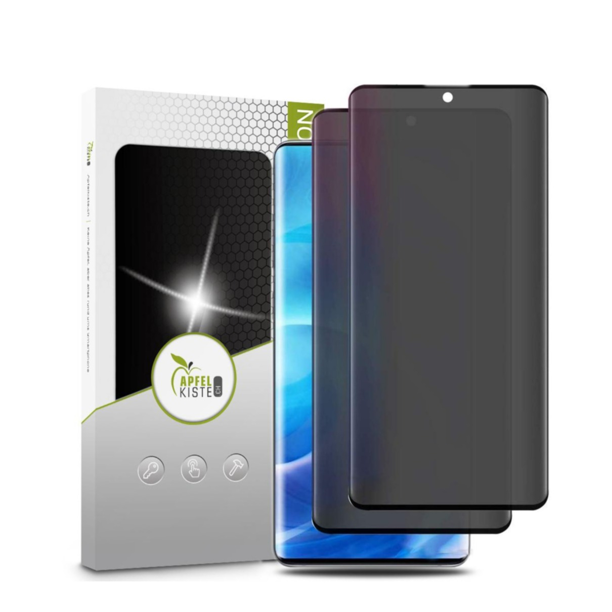 Image of Apfelkiste © - (2er Set) Samsung Galaxy S20 Ultra / S20 Ultra 5G Privacy Panzer Glas Display Case Friendly 0.3mm bei Apfelkiste.ch