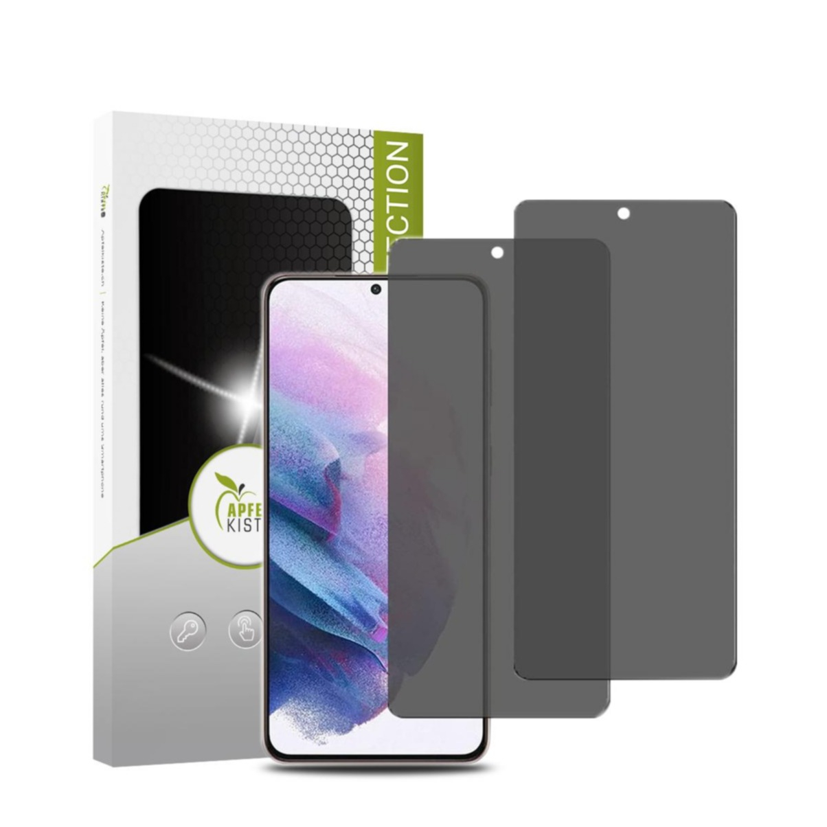 Image of Apfelkiste © - (2er Set) Samsung Galaxy S21 FE 5G Privacy Panzer Glas Display Case Friendly 0.3mm bei Apfelkiste.ch