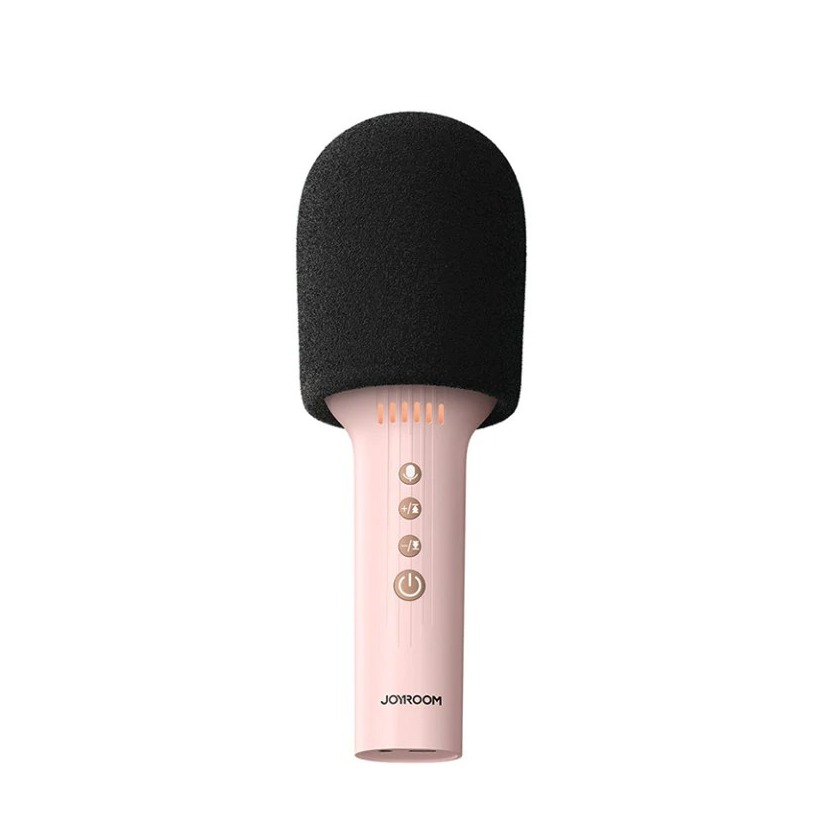 Image of Joyroom - Karaoke Bluetooth 5.0 Handmikrofon mit integriertem MP3 Player mit MicroSD-Karten Slot und Lautsprecher (1200mAh) - Rosa bei Apfelkiste.ch