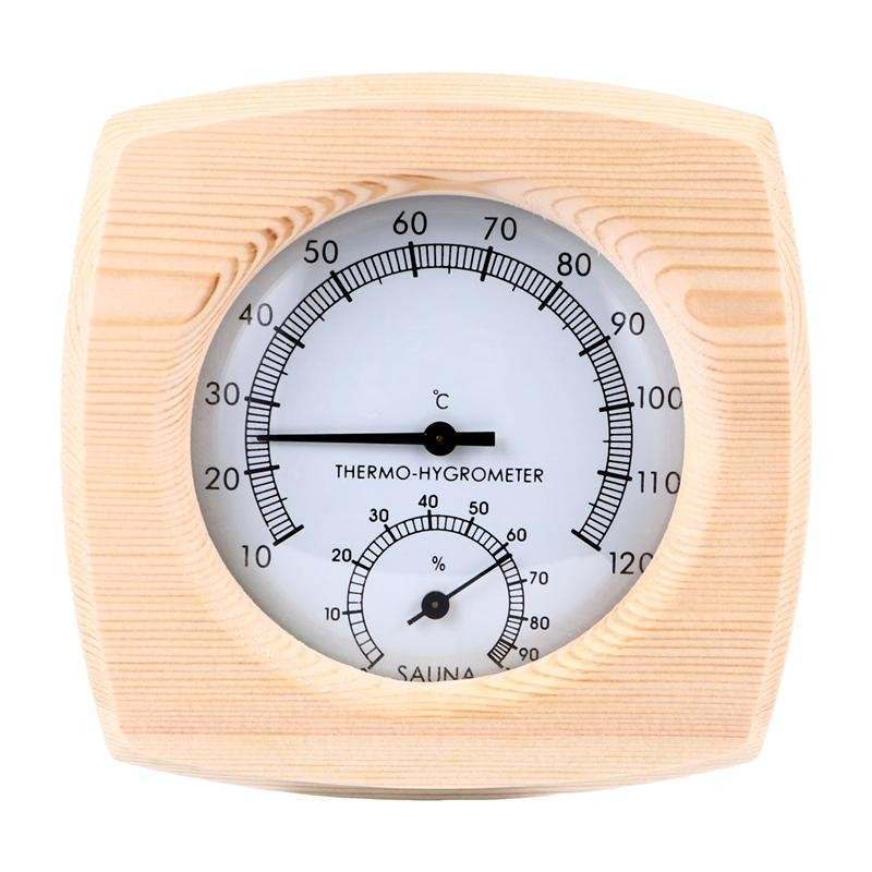 NORDHOLZ Sauna Thermometer Hygrometer 2in1 - Analoges Messgerät Für Temperatur Und Luftfeuchtigkeit