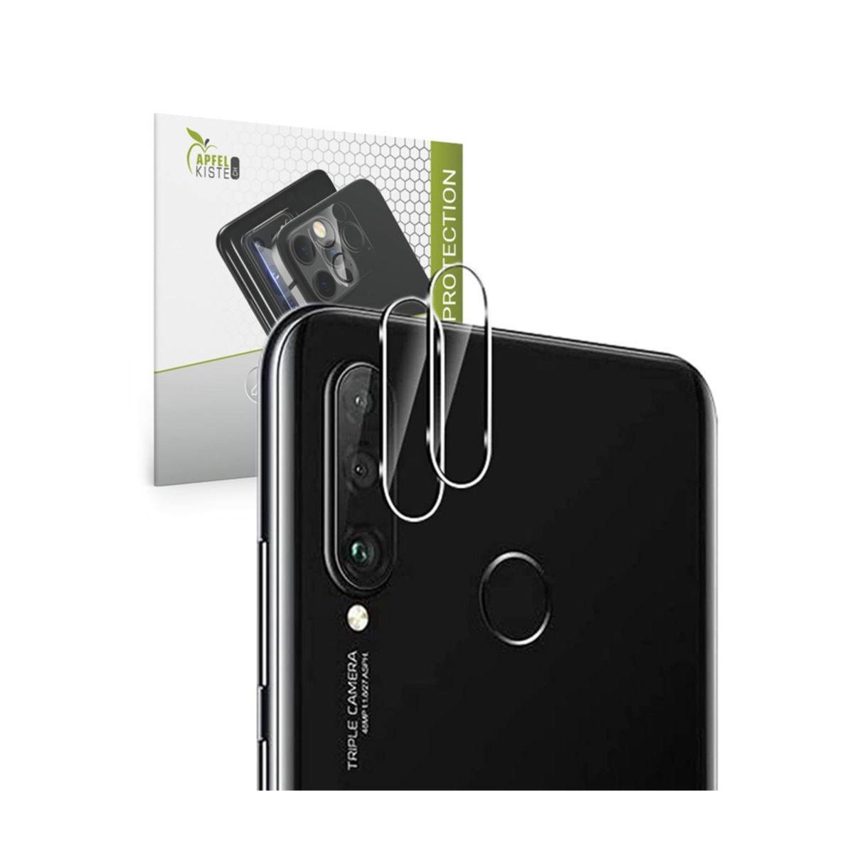 Image of Apfelkiste © - (2er Set) Huawei P30 Lite New Edition / P30 Lite Kamera Objektiv Protector Panzer Glas Case Friendly - Transparent bei Apfelkiste.ch