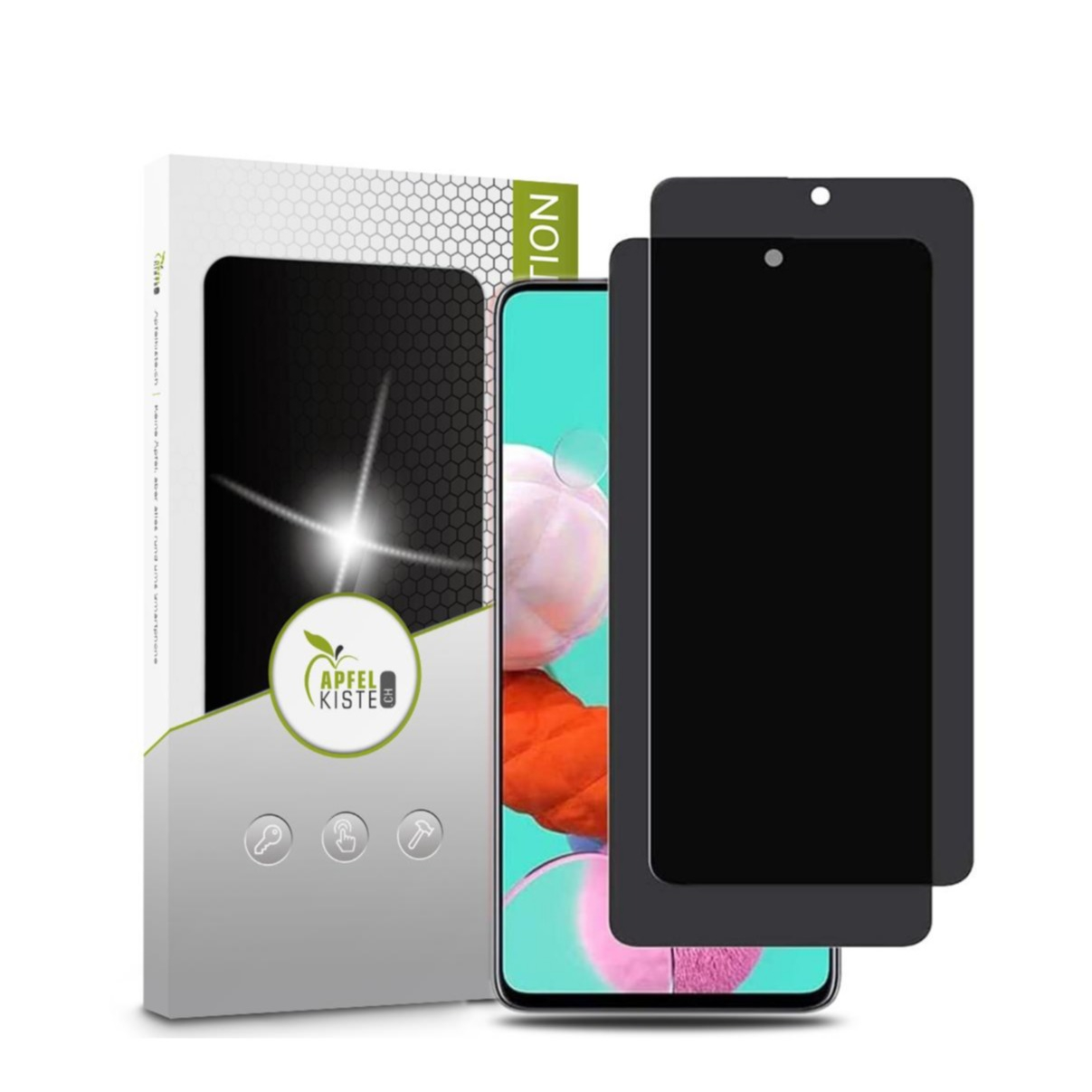 Image of Apfelkiste © - (2er Set) Samsung Galaxy A53 5G Privacy Panzer Glas Display Case Friendly 0.3mm bei Apfelkiste.ch