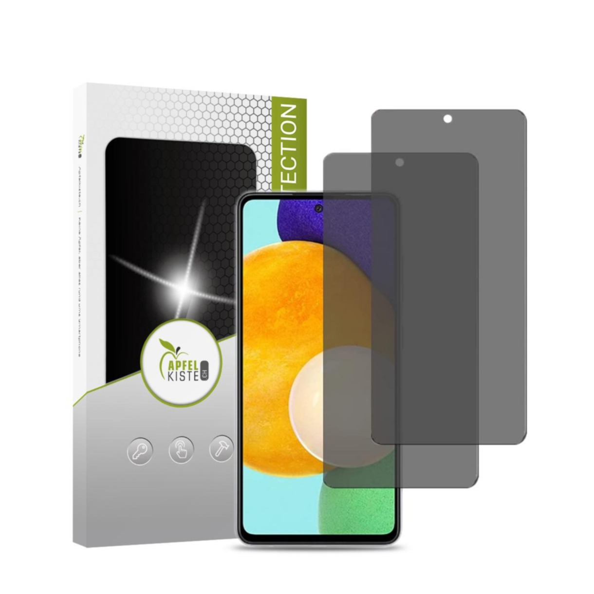 Image of Apfelkiste © - (2er Set) Samsung Galaxy A52s 5G / A52 (5G) Privacy Panzer Glas Display Case Friendly 0.3mm bei Apfelkiste.ch