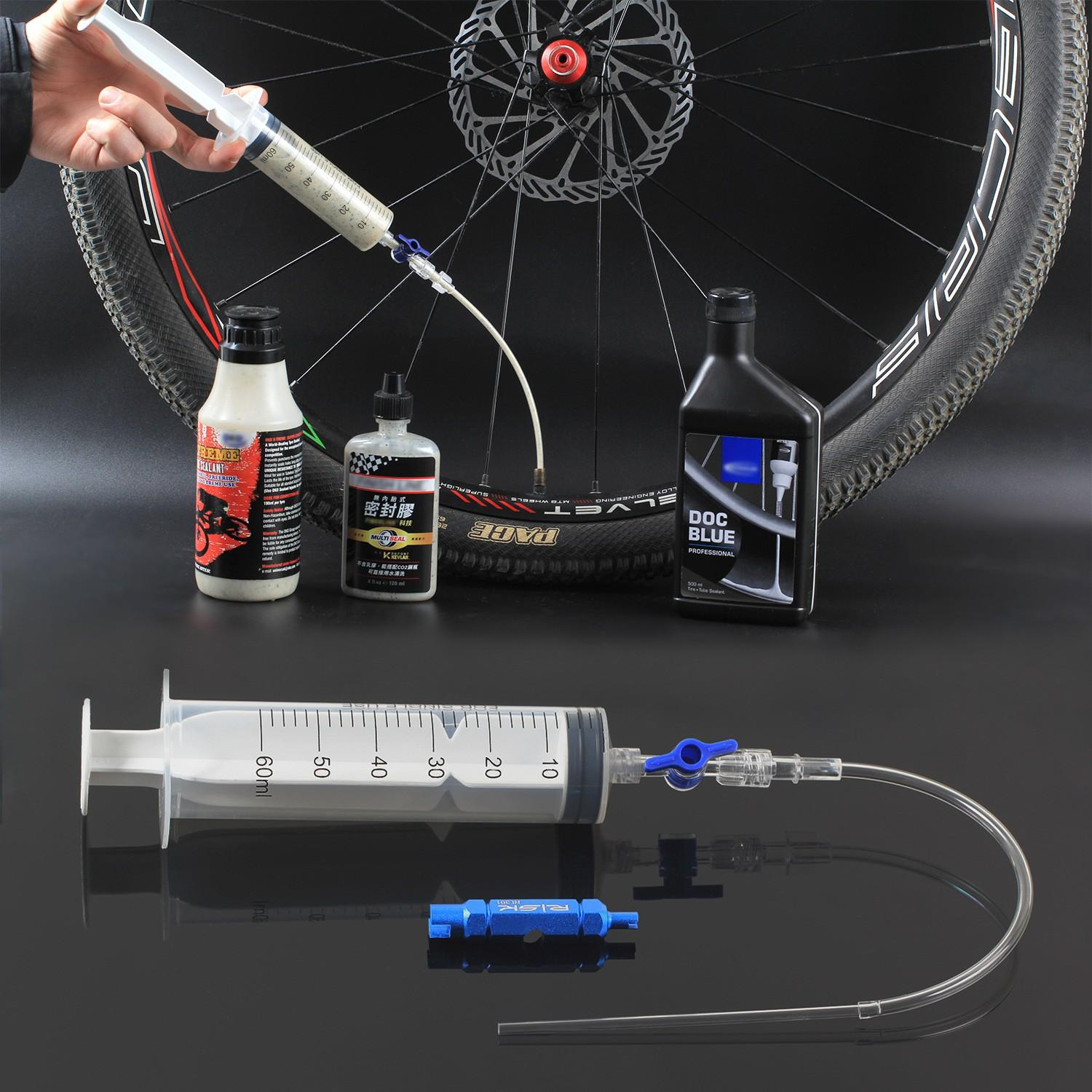 Fahrrad Tubeless Reifen Dichtmittel Spritze Werkzeug