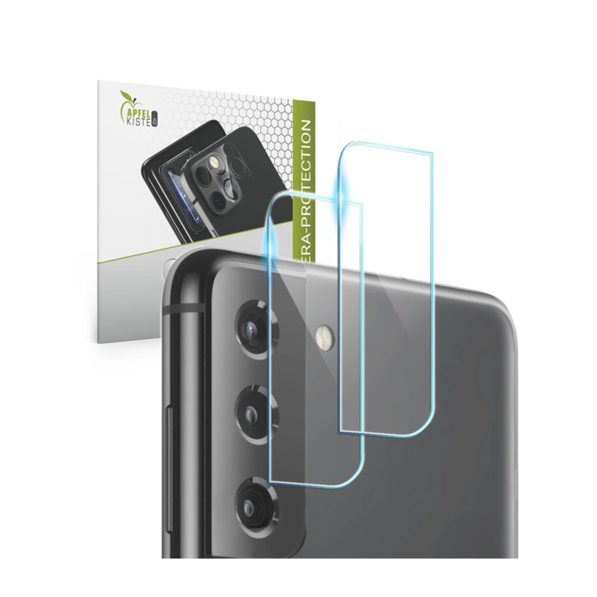 Image of Apfelkiste © - (2er Set) Samsung Galaxy S21 5G Kamera Objektiv Protector Panzer Glas Case Friendly - Transparent bei Apfelkiste.ch