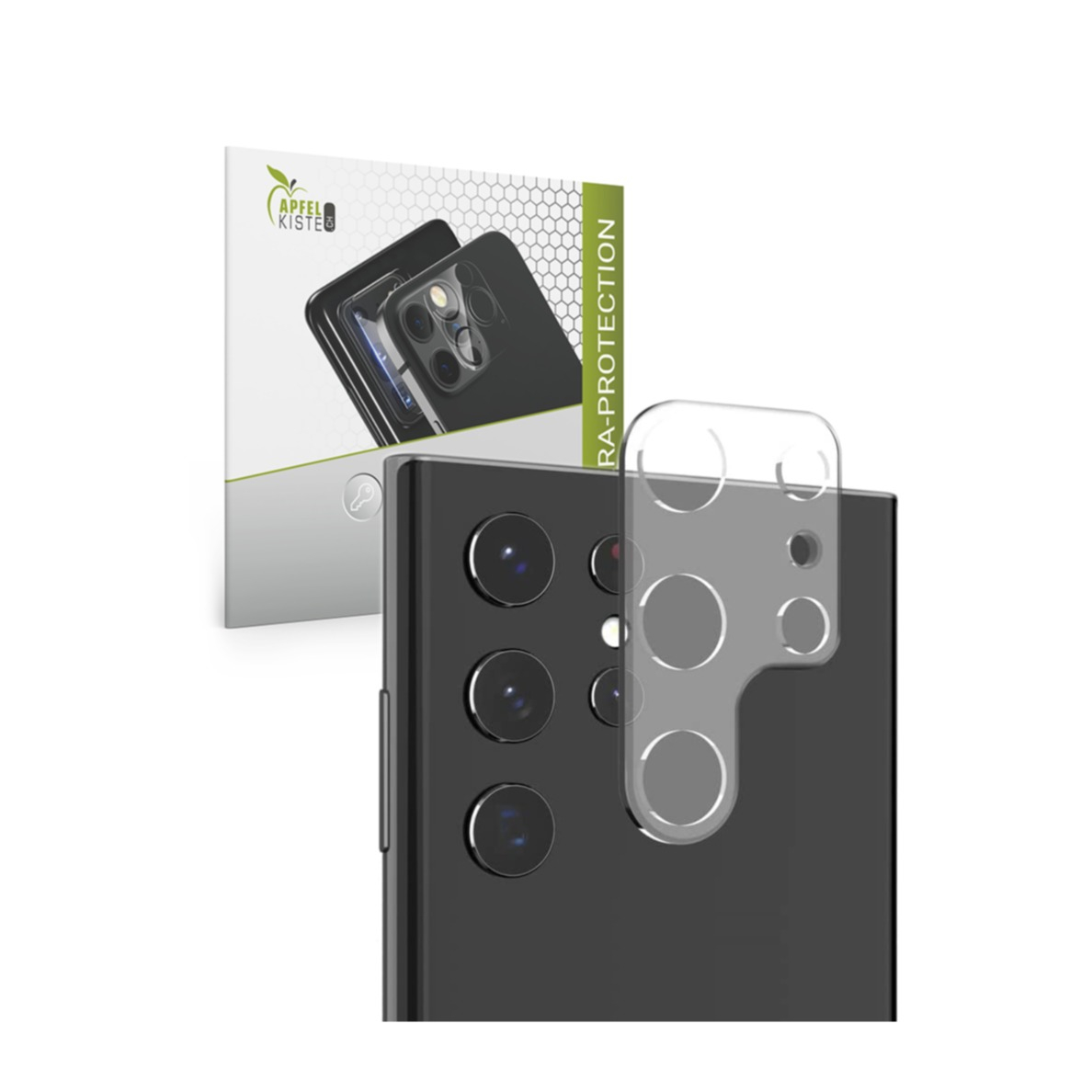 Image of Apfelkiste © - (2er Set) Samsung Galaxy S22 Ultra 5G Kamera Objektiv Protector Panzer Glas Case Friendly - Transparent bei Apfelkiste.ch