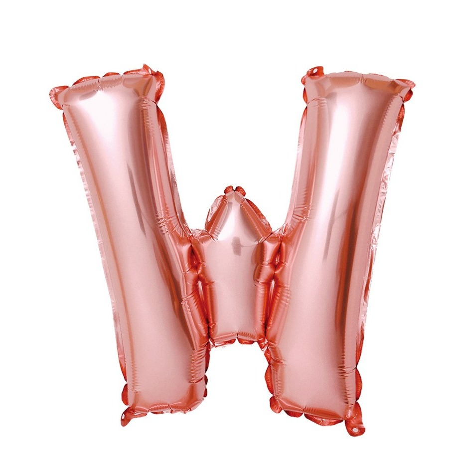 Image of (80cm) Buchstaben Ballon Geburtstags Party Luftballon Folienballon - Buchstabe W / Roségold bei Apfelkiste.ch
