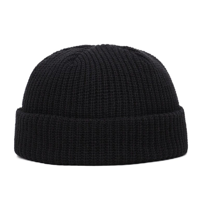 Image of Unisex Hipster Strickmütze Wintermütze (One Size) - Schwarz bei Apfelkiste.ch