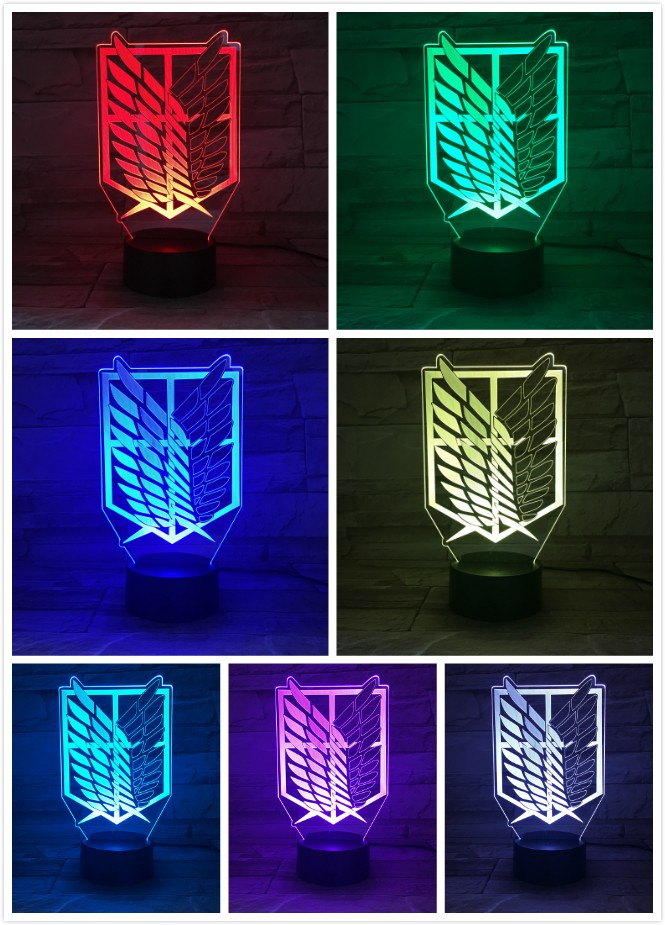 3D Anime LED Lampe Nachtlicht USB Serien Logo