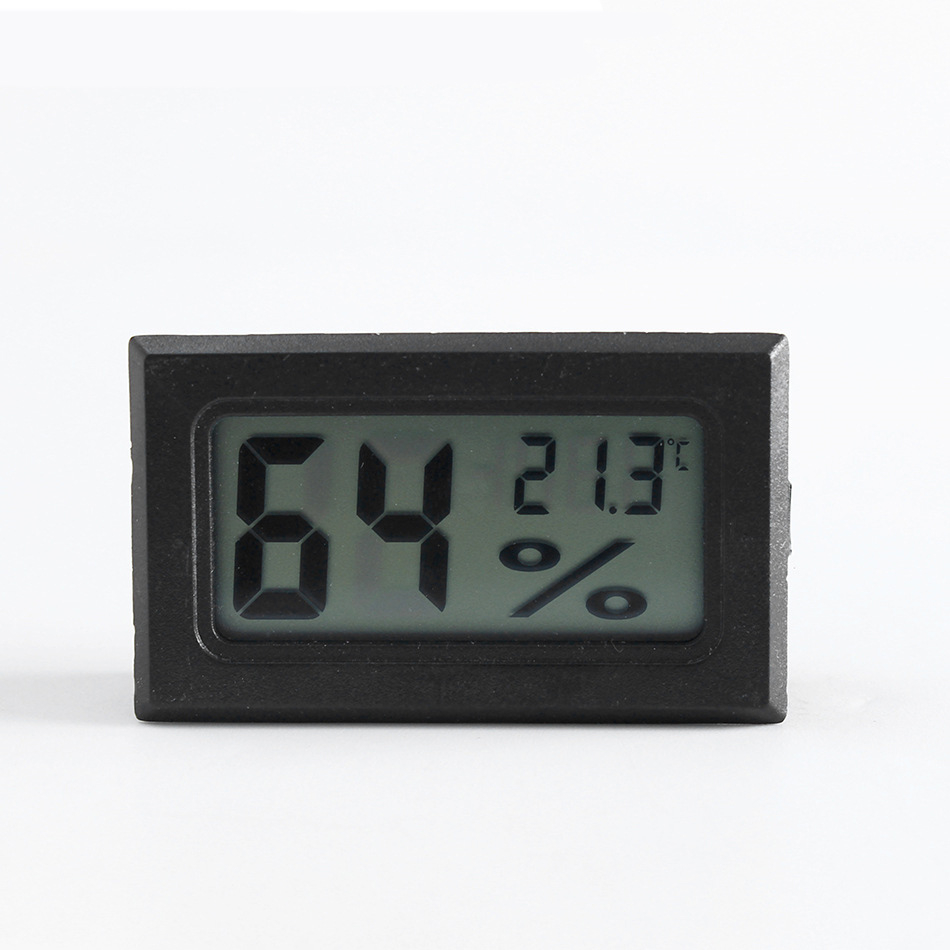 Mini Digital LCD Hygrometer Thermometer in Schwarz