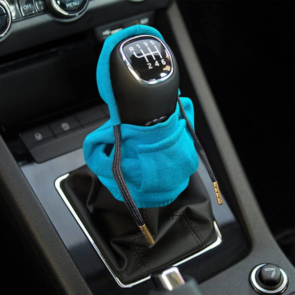 EHOTER Auto Schaltknauf Hoodie Shifter Überzug Kreative Gangschaltung  Schalthebel Hoodie Abdeckung Universal Staubdicht Schutz Sweatshirt  Schaltknauf