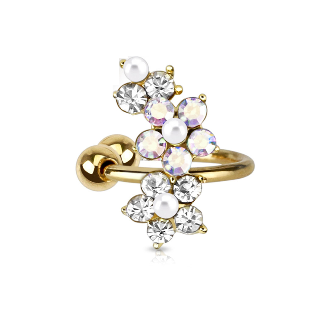 Image of Ear Cuff goldfarben mit Strass - 1 Stück bei Apfelkiste.ch