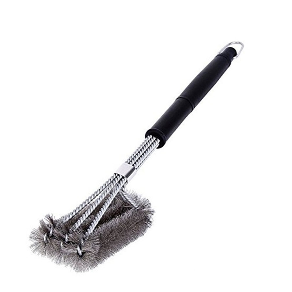 Image of (45cm) Edelstahl BBQ Grillbürste Grillrostreiniger mit 3-fach Bürsten-Strängen bei Apfelkiste.ch