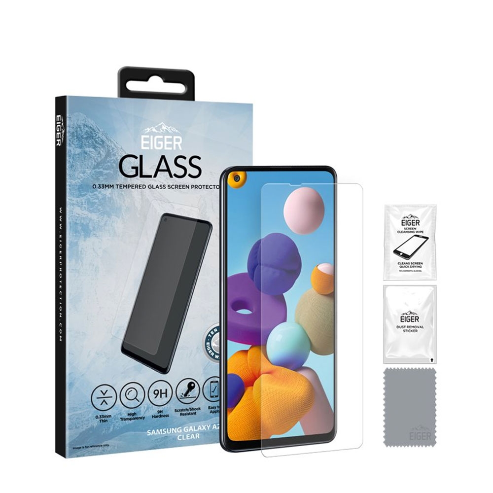 Image of Eiger - Samsung Galaxy A21s 2.5D Panzer Glas Display Case Friendly (EGSP00615) bei Apfelkiste.ch