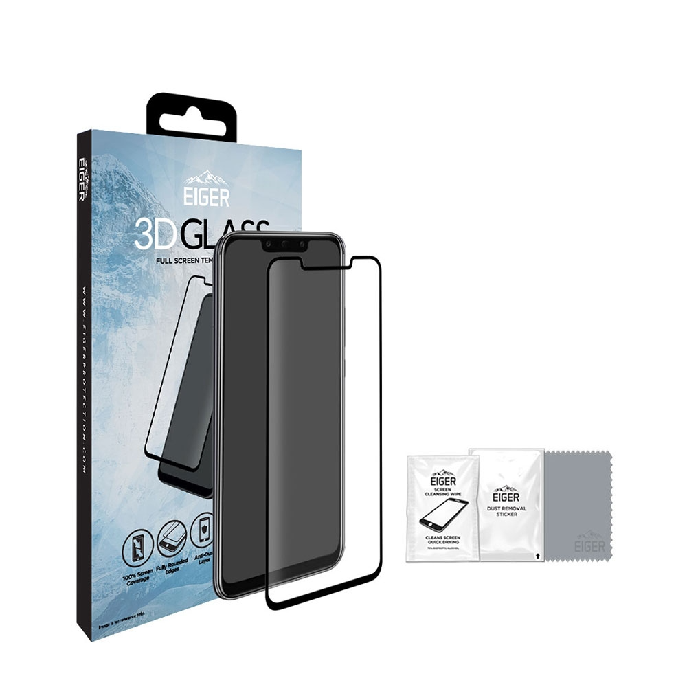 Image of Eiger - Huawei Mate 20 Pro 3D Vollbild Glas Display mit Rahmen (EGSP00316) - Schwarz bei Apfelkiste.ch