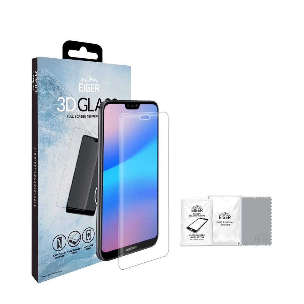 Image of Eiger - Huawei P20 Lite (2018) 3D Vollbild Panzer Glas Display Case Friendly (EGSP00202) bei Apfelkiste.ch