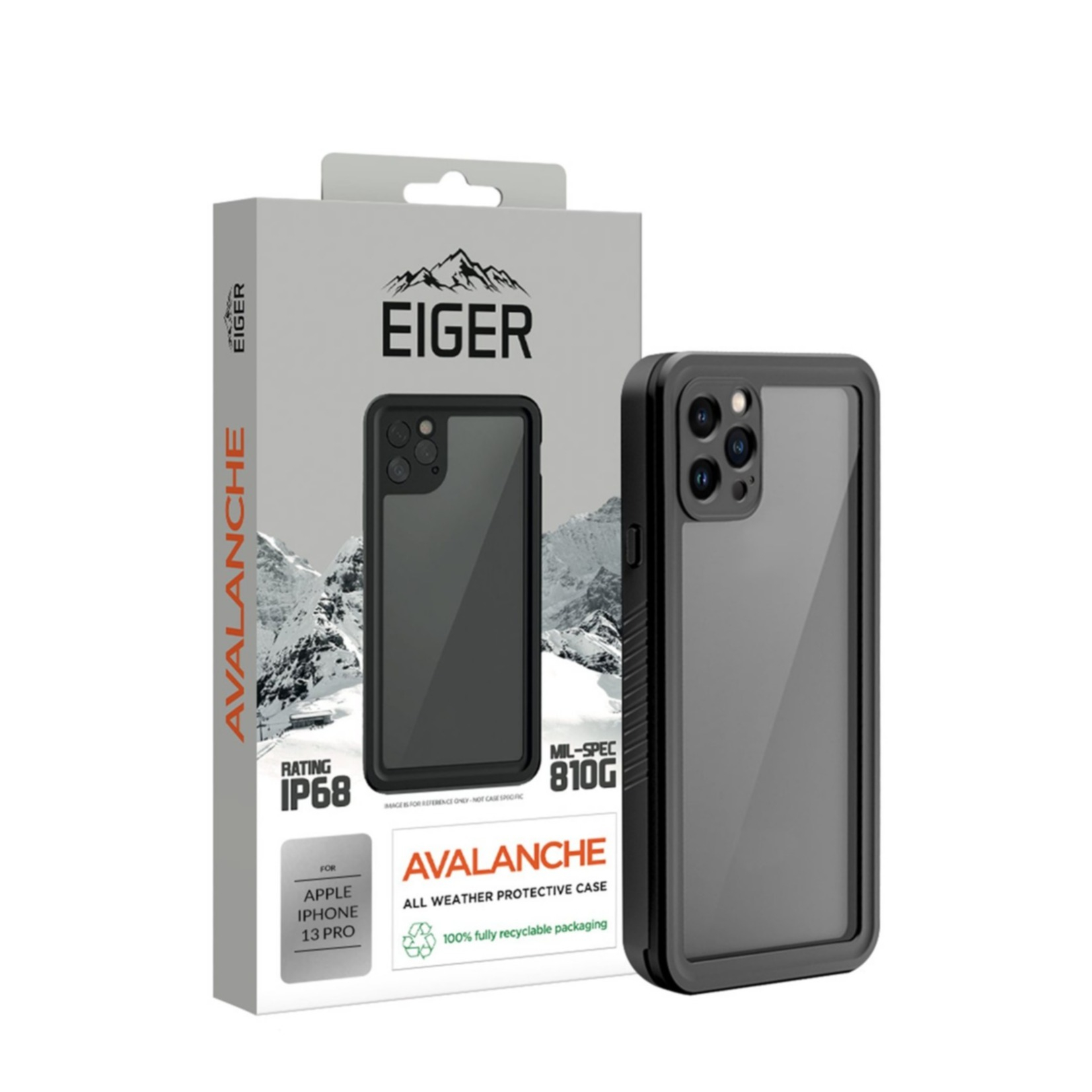Image of Eiger - iPhone 13 Pro Avalanche Case Wasserfeste Outdoor Schutz Hülle IP68 (EGCA00334) - Schwarz bei Apfelkiste.ch