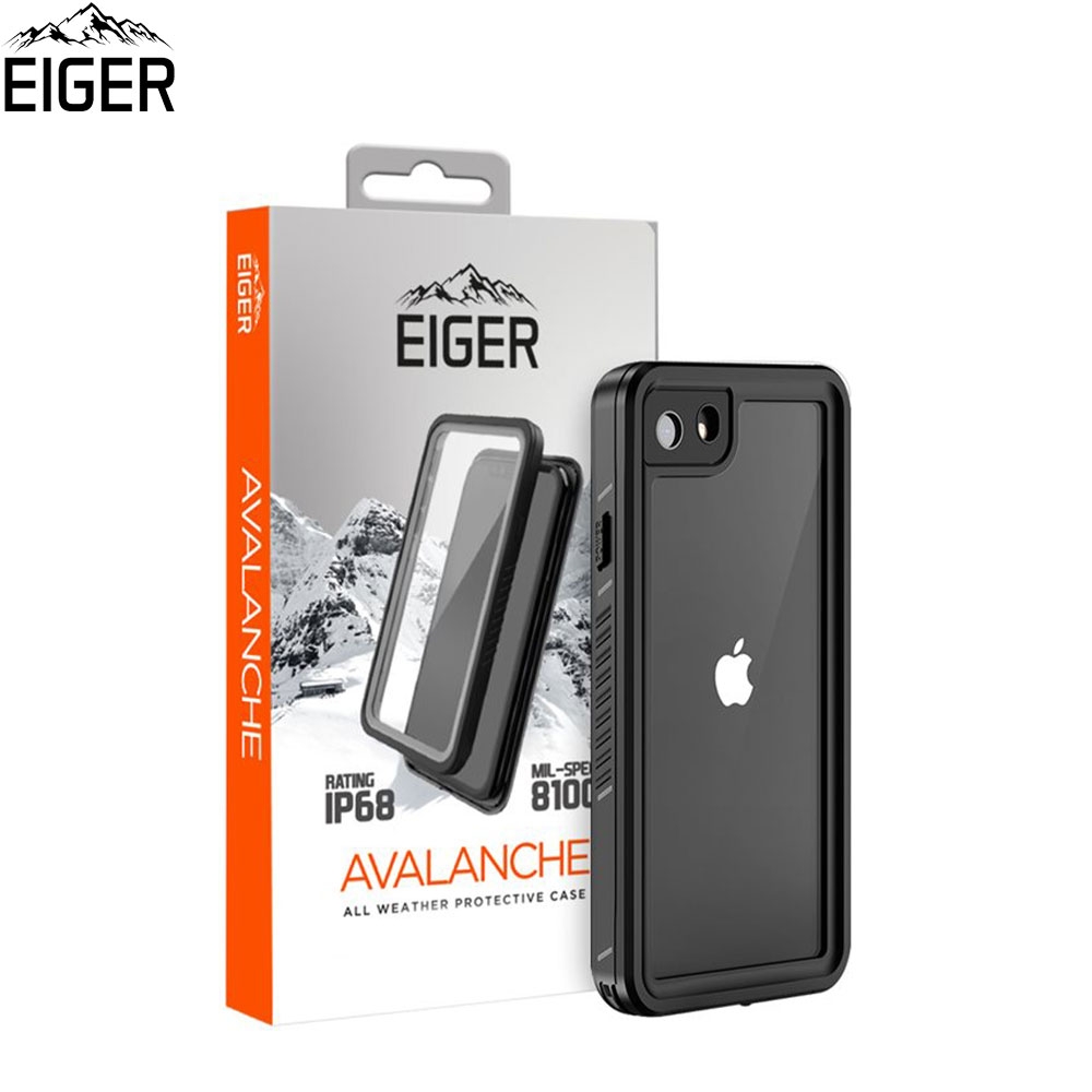 iPhone SE (2020) Avalanche Case Wasserfeste Outdoor Schutz Hülle IP68 (EGCA00215) - Schwarz