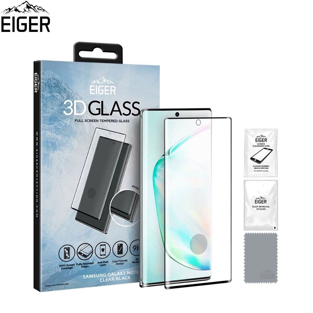Samsung Galaxy Note 10 / 10 5G Panzer Glas 3D Display Schutzfolie Case Friendly mit Rahmen (EGSP00534) - Schwarz