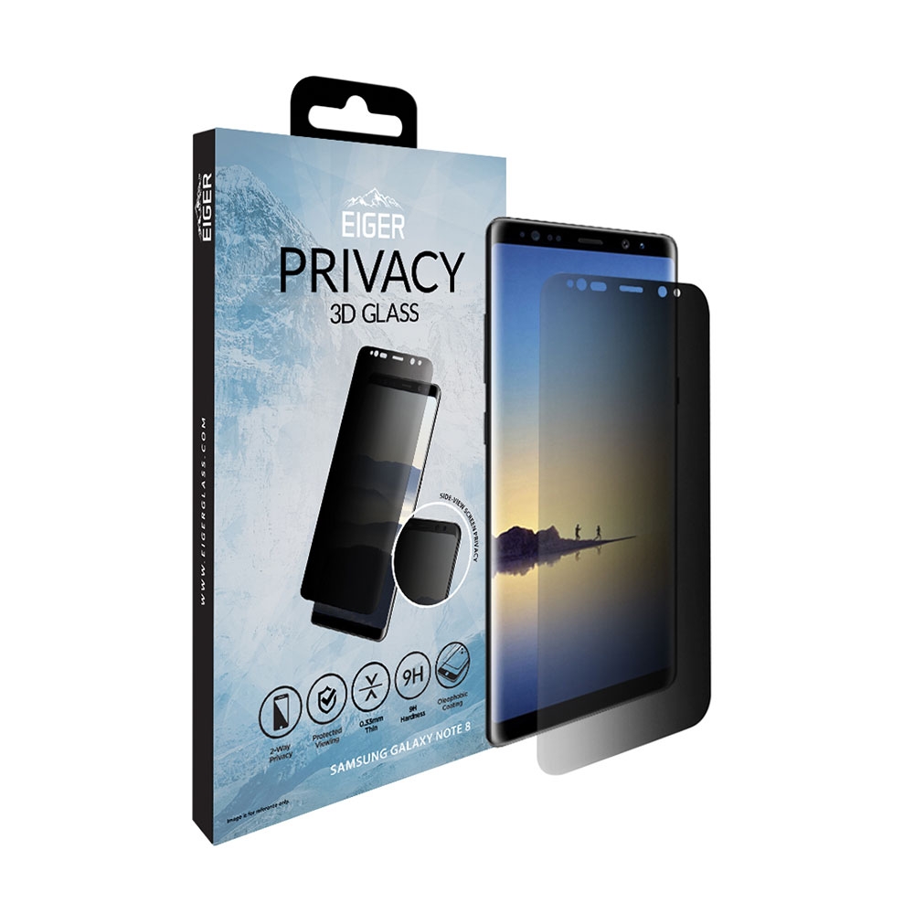 Image of Eiger - Samsung Galaxy Note 8 Privacy 3D Vollbild Panzer Glas Display Schutz Anti Spy (EGSP00165) bei Apfelkiste.ch