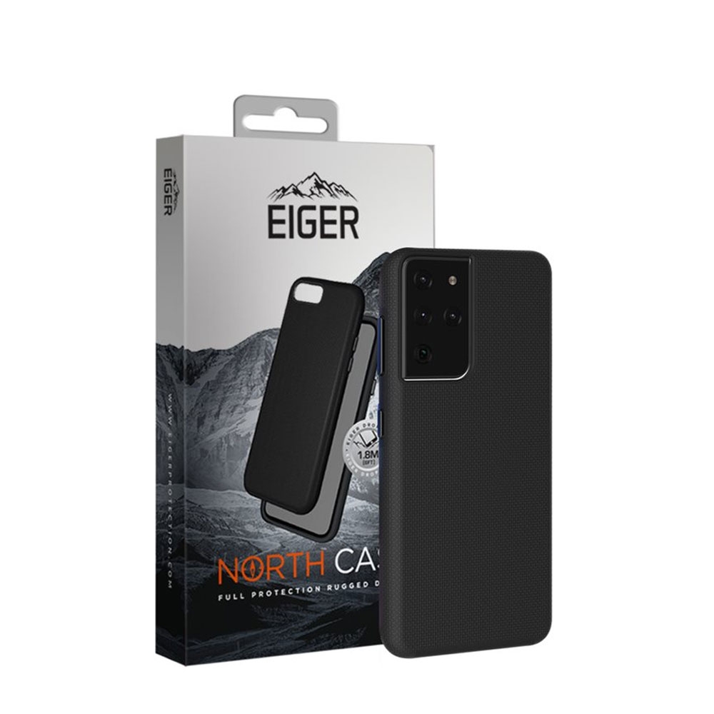 Image of Eiger - Samsung Galaxy S21 Ultra 5G North Case Premium Hybrid Schutzhülle (EGCA00293) - Schwarz bei Apfelkiste.ch
