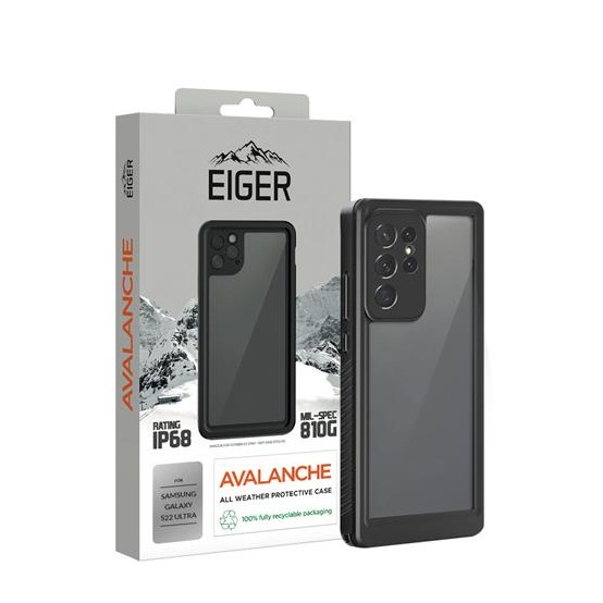 Image of Eiger - Samsung Galaxy S22 Ultra 5G Avalanche Case Wasserfeste Outdoor Schutz Hülle IP68 (EGCA00351) - Schwarz bei Apfelkiste.ch