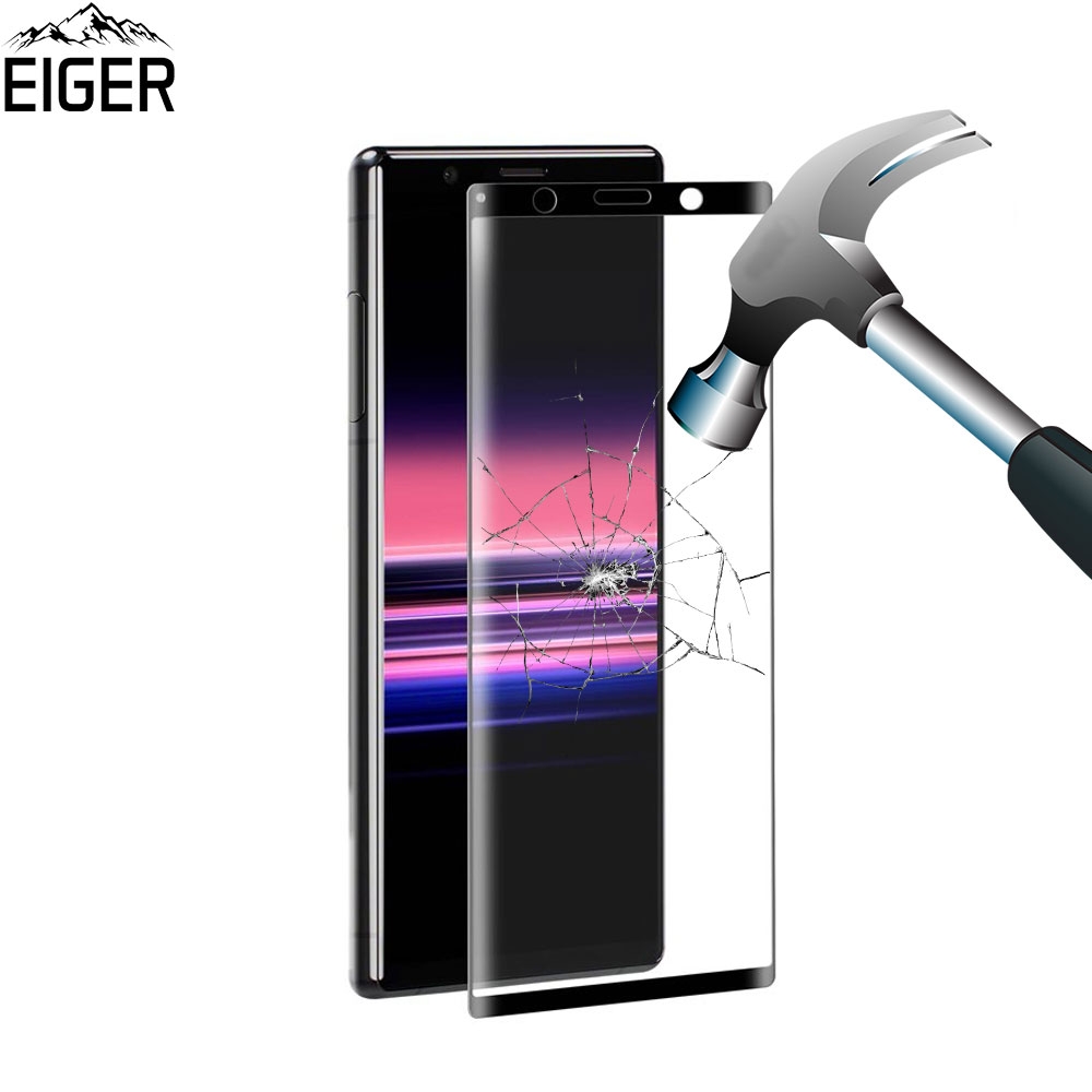 Sony Xperia 5 Panzer Glas 3D Display Schutzfolie Case Friendly mit Rahmen (EGSP00553) - Schwarz