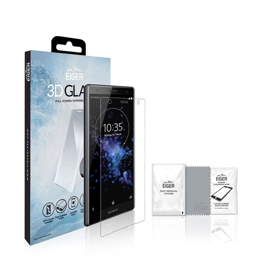 Image of Eiger - Sony Xperia XZ2 3D Vollbild Panzer Glas Display Schutz (EGSP00206) bei Apfelkiste.ch