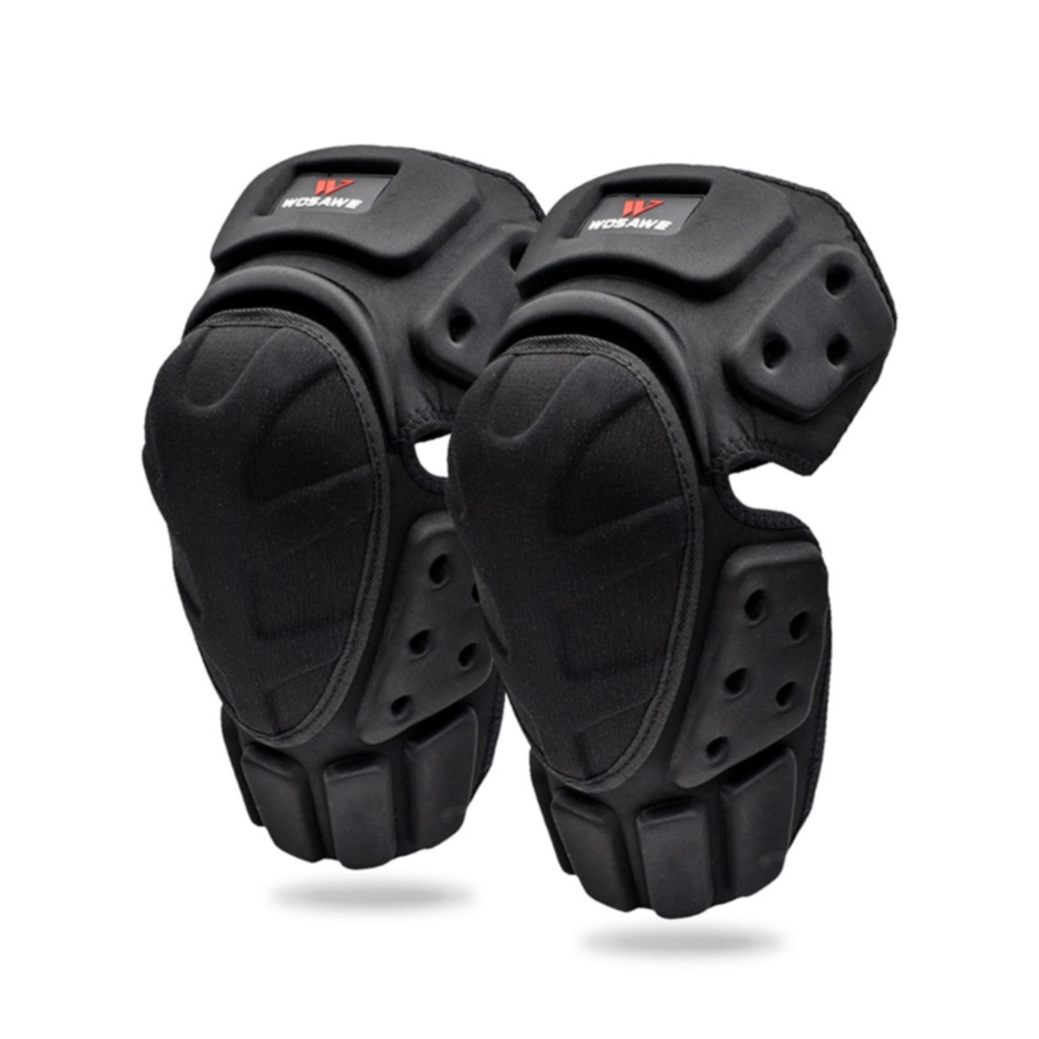 Image of (1 Paar) Unisex Knieschoner Motorrad Polster Skateboard Verstellbarer Knieschutz - Schwarz bei Apfelkiste.ch